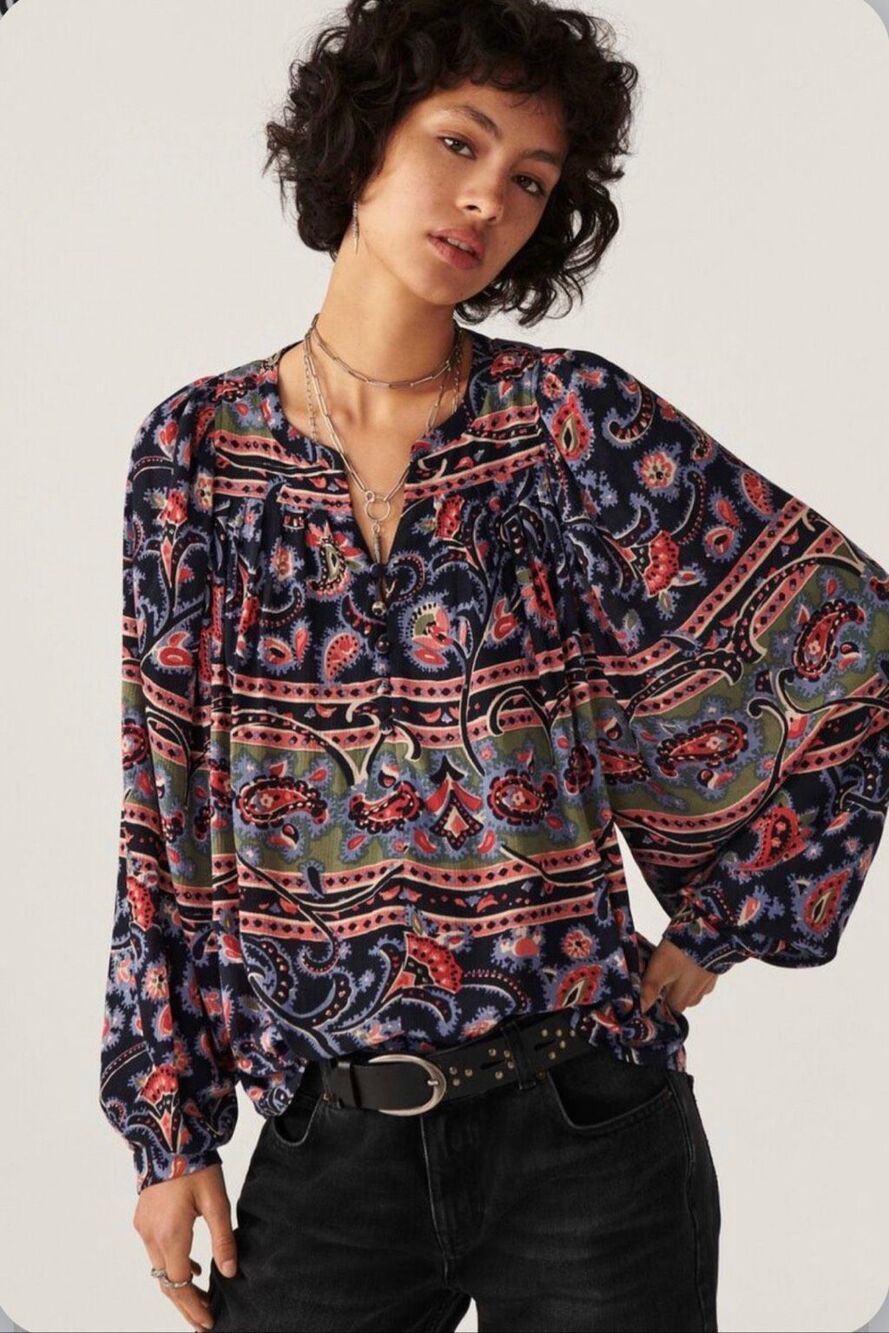 ba&sh Naouel Shirt Blue Size S